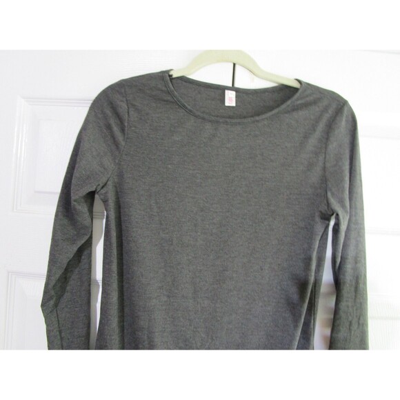 Left on Right Womens Blouse Medium Gray Soft Long Sleeve Pockets - Picture 2 of 12